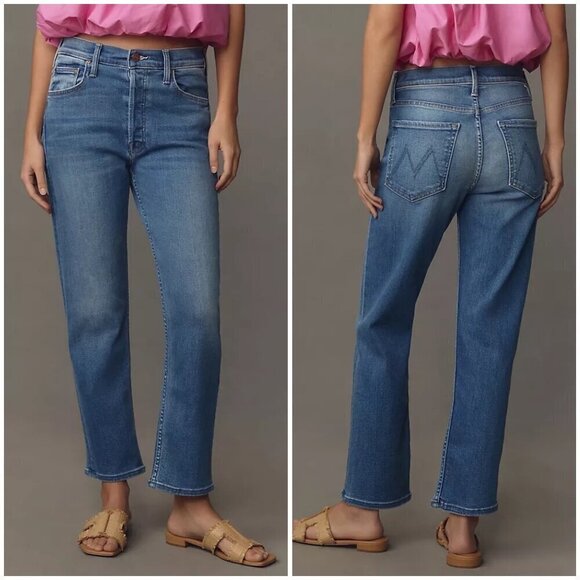 💕MOTHER💕 The Tomcat High Rise Straight Leg Button Fly Jeans ~ Layover 34 NWOT - Picture 6 of 17